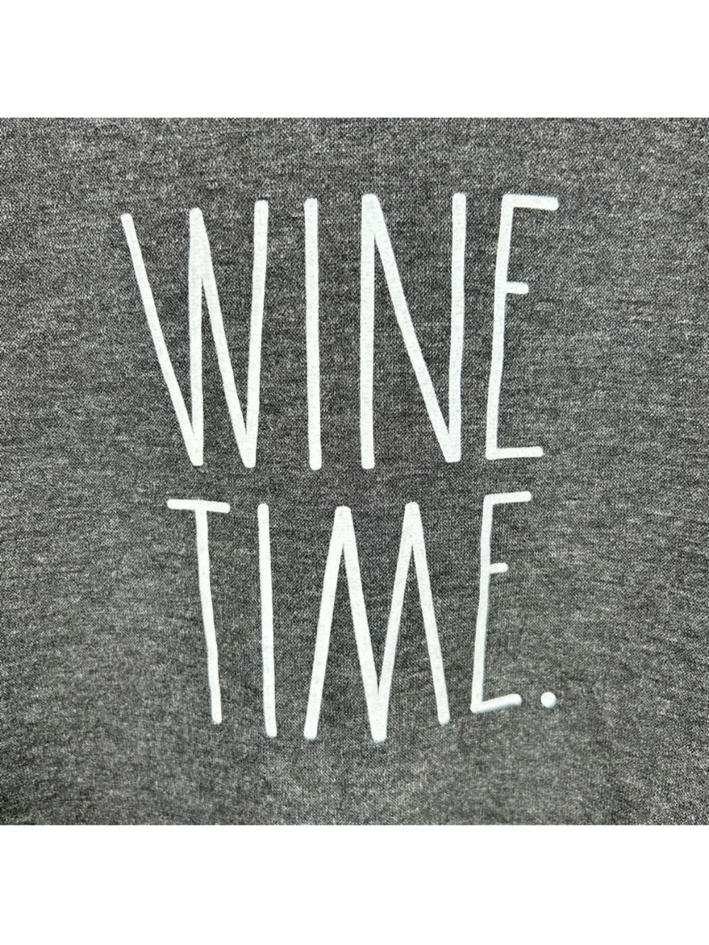 Rae Dunn Charcoal 'WINE TIME.' Hooded Sweatshirt - Picture 3 of 6